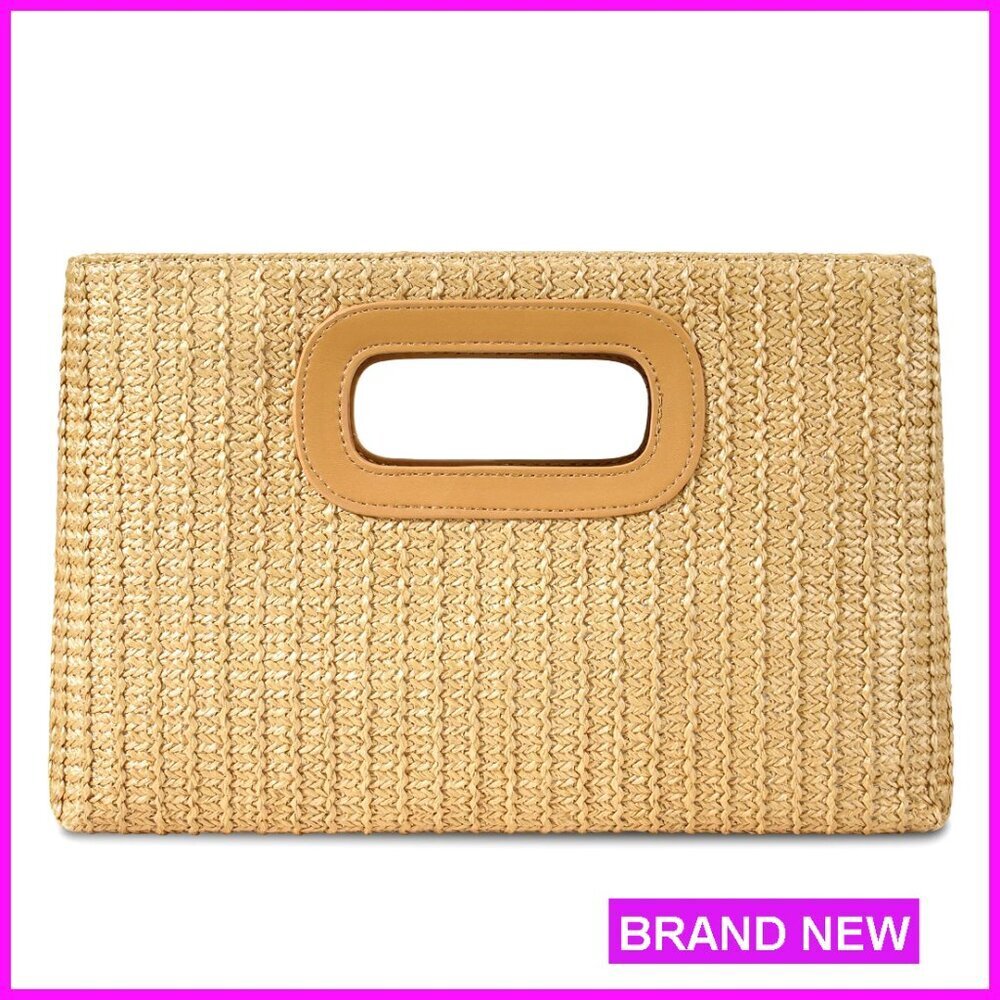 Top Handle Clutch Handbag Elegant Evening Purse with Gold Chain Adjustable Strap - Picture 1 of 8